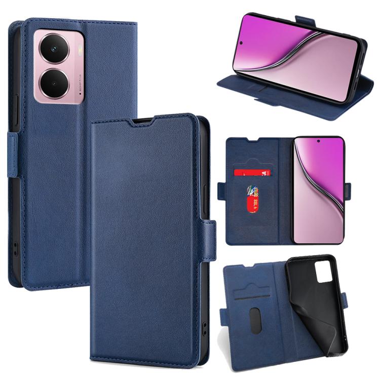 Custodia per telefono in pelle flip orizzontale con fibbia laterale ultrasottile, For Realme GT 7 5G Global, For Realme 14 5G Global, For Realme P3 Ultra 5G, For Realme P3 Pro 5G Global, For Realme 14 Pro+ 5G, For Realme 14 Pro 5G Global