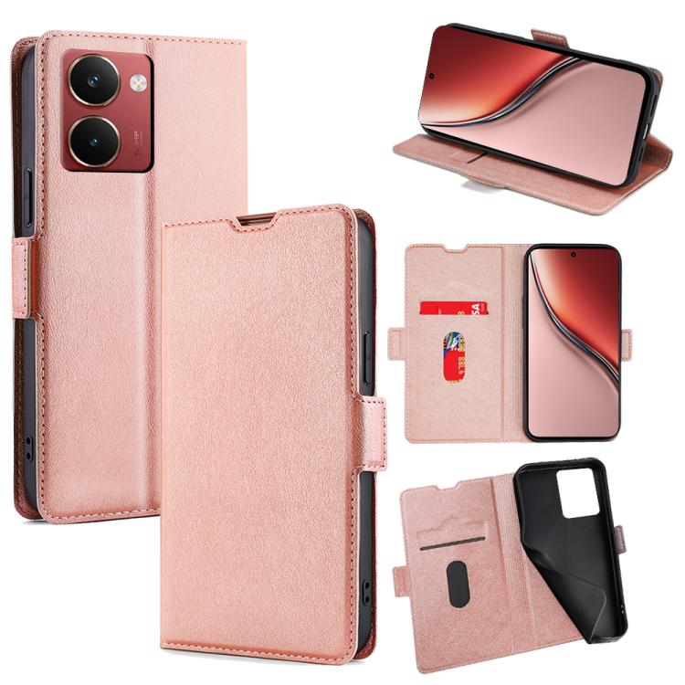 Custodia per telefono in pelle flip orizzontale con fibbia laterale ultrasottile, For Realme GT 7 5G Global, For Realme 14 5G Global, For Realme P3 Ultra 5G, For Realme P3 Pro 5G Global, For Realme 14 Pro+ 5G, For Realme 14 Pro 5G Global