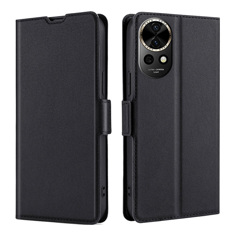 Custodia per telefono in pelle flip orizzontale con fibbia laterale ultrasottile, For Huawei Pura 70 Pro / Pro+, For Huawei Pura 70 Ultra, For Huawei nova 12i 4G, For Huawei Pura 70, For Huawei nova 12 5G, For Huawei Mate 60 Pro / Pro+
