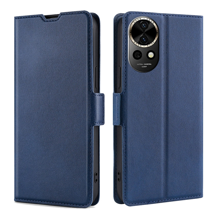 Custodia per telefono in pelle flip orizzontale con fibbia laterale ultrasottile, For Huawei Pura 70 Pro / Pro+, For Huawei Pura 70 Ultra, For Huawei nova 12i 4G, For Huawei Pura 70, For Huawei nova 12 5G, For Huawei Mate 60 Pro / Pro+