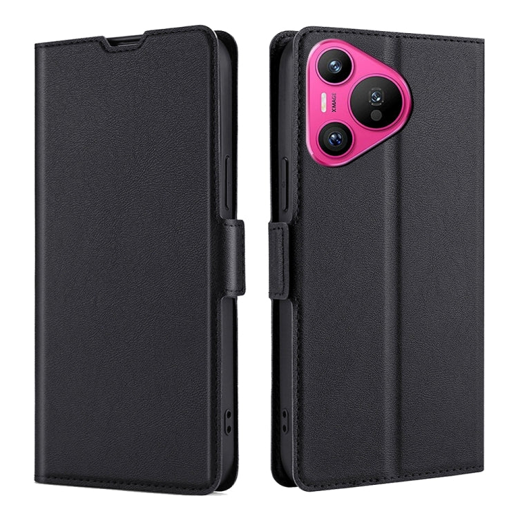 Custodia per telefono in pelle flip orizzontale con fibbia laterale ultrasottile, For Huawei Pura 70 Pro / Pro+, For Huawei Pura 70 Ultra, For Huawei nova 12i 4G, For Huawei Pura 70, For Huawei nova 12 5G, For Huawei Mate 60 Pro / Pro+