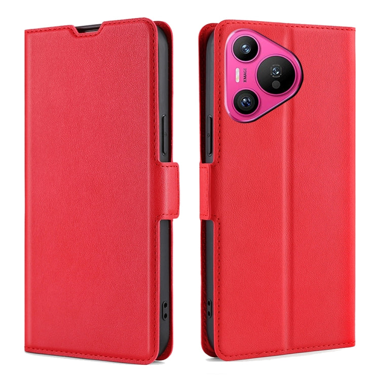 Custodia per telefono in pelle flip orizzontale con fibbia laterale ultrasottile, For Huawei Pura 70 Pro / Pro+, For Huawei Pura 70 Ultra, For Huawei nova 12i 4G, For Huawei Pura 70, For Huawei nova 12 5G, For Huawei Mate 60 Pro / Pro+