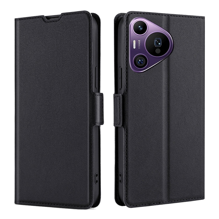 Custodia per telefono in pelle flip orizzontale con fibbia laterale ultrasottile, For Huawei Pura 70 Pro / Pro+, For Huawei Pura 70 Ultra, For Huawei nova 12i 4G, For Huawei Pura 70, For Huawei nova 12 5G, For Huawei Mate 60 Pro / Pro+