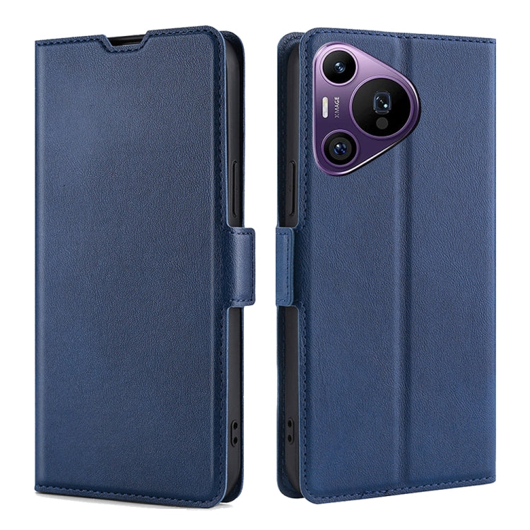 Custodia per telefono in pelle flip orizzontale con fibbia laterale ultrasottile, For Huawei Pura 70 Pro / Pro+, For Huawei Pura 70 Ultra, For Huawei nova 12i 4G, For Huawei Pura 70, For Huawei nova 12 5G, For Huawei Mate 60 Pro / Pro+
