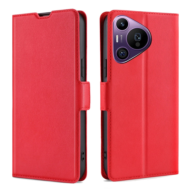 Custodia per telefono in pelle flip orizzontale con fibbia laterale ultrasottile, For Huawei Pura 70 Pro / Pro+, For Huawei Pura 70 Ultra, For Huawei nova 12i 4G, For Huawei Pura 70, For Huawei nova 12 5G, For Huawei Mate 60 Pro / Pro+