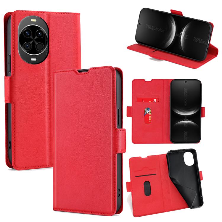 Custodia per telefono in pelle flip orizzontale con fibbia laterale ultrasottile, For Huawei Mate 80 5G, For Huawei Maimang 40 5G, For Huawei Pura 80 5G, For Huawei nova 14 Ultra 5G, For Huawei nova 14 Pro 5G, For Huawei nova 14 5G