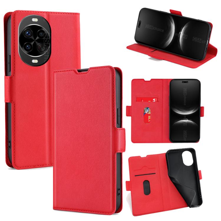 Custodia per telefono in pelle flip orizzontale con fibbia laterale ultrasottile, For Huawei Mate 80 5G, For Huawei Maimang 40 5G, For Huawei Pura 80 5G, For Huawei nova 14 Ultra 5G, For Huawei nova 14 Pro 5G, For Huawei nova 14 5G