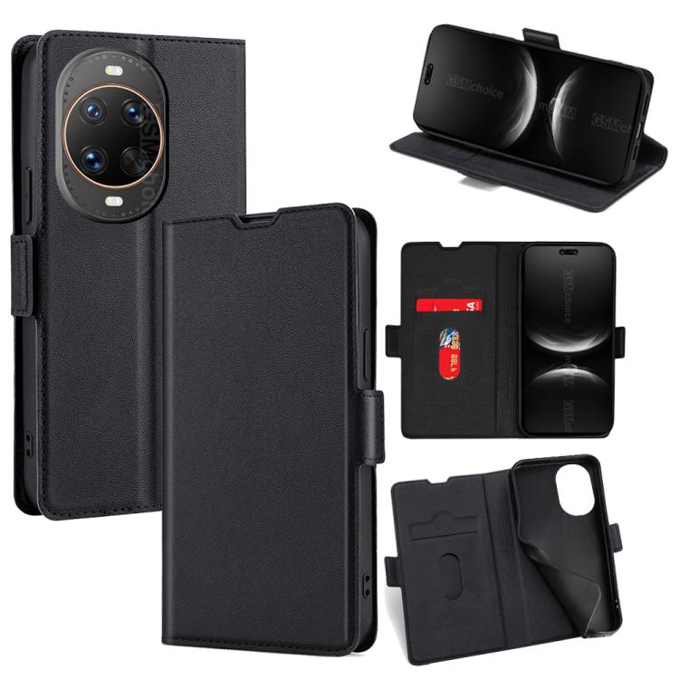 Custodia per telefono in pelle flip orizzontale con fibbia laterale ultrasottile, For Huawei Mate 80 5G, For Huawei Maimang 40 5G, For Huawei Pura 80 5G, For Huawei nova 14 Ultra 5G, For Huawei nova 14 Pro 5G, For Huawei nova 14 5G