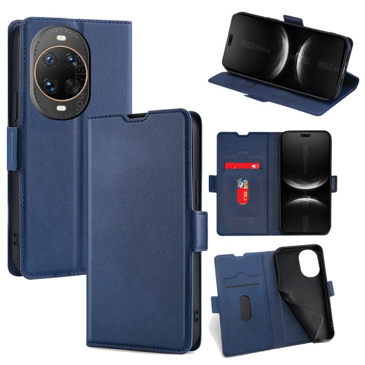 Custodia per telefono in pelle flip orizzontale con fibbia laterale ultrasottile, For Huawei Mate 80 5G, For Huawei Maimang 40 5G, For Huawei Pura 80 5G, For Huawei nova 14 Ultra 5G, For Huawei nova 14 Pro 5G, For Huawei nova 14 5G