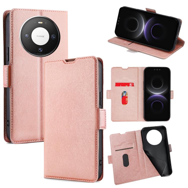 Custodia per telefono in pelle flip orizzontale con fibbia laterale ultrasottile, For Huawei Mate 80 5G, For Huawei Maimang 40 5G, For Huawei Pura 80 5G, For Huawei nova 14 Ultra 5G, For Huawei nova 14 Pro 5G, For Huawei nova 14 5G