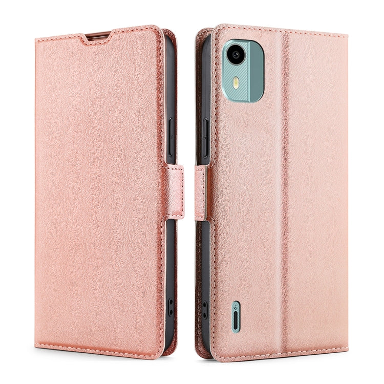 Custodia per telefono in pelle flip orizzontale con fibbia laterale ultrasottile, For Nokia C12, For Nokia G42 5G, For Nokia C22, For Nokia C32, For Nokia G11 Plus, For Nokia C300 4G US Version