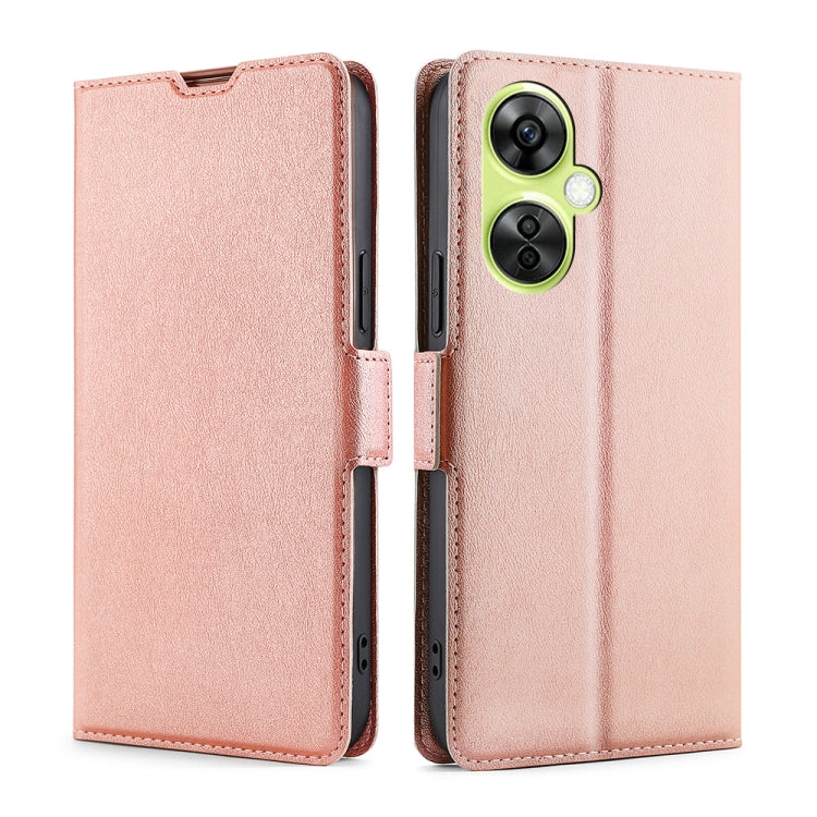Custodia per telefono in pelle flip orizzontale con fibbia laterale ultrasottile, For OnePlus Ace 3 Pro 5G, For OnePlus Nord CE 4 Lite 5G, For OnePlus Nord CE 3 Lite 5G