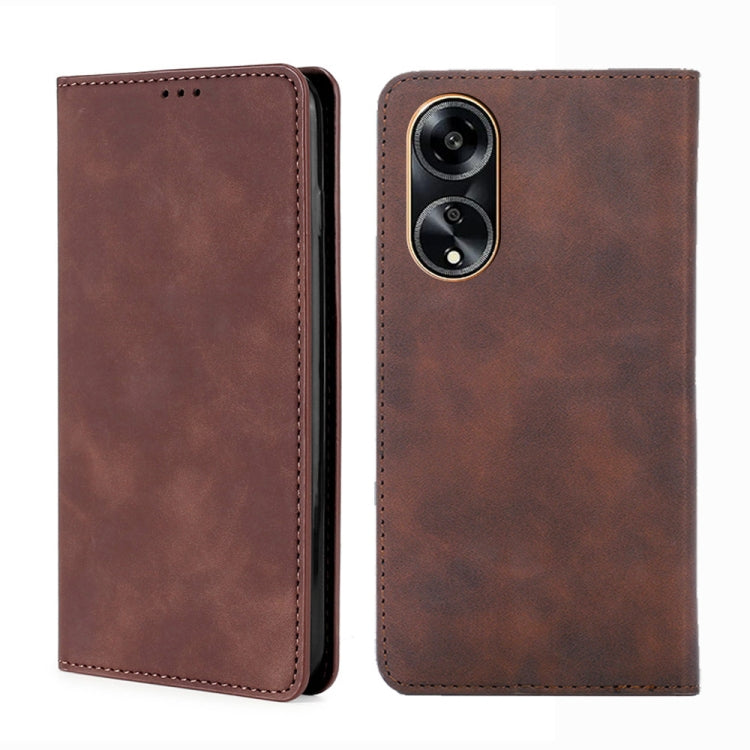 Custodia per telefono in pelle magnetica Skin Feel, For OPPO A1 5G, For OPPO Reno10 Pro+ 5G, For OPPO Reno10 Pro 5G China, For OPPO Reno10 5G China