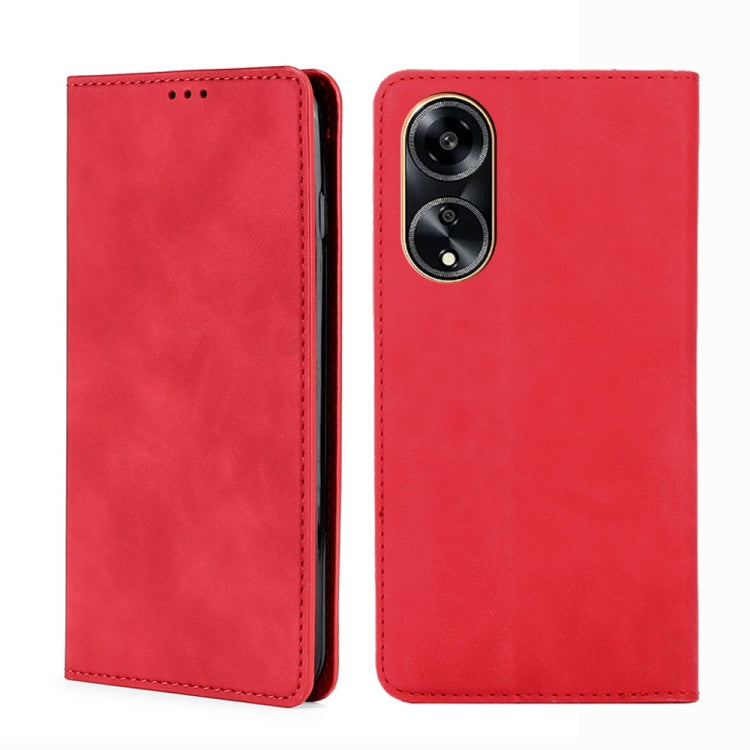 Custodia per telefono in pelle magnetica Skin Feel, For OPPO A1 5G, For OPPO Reno10 Pro+ 5G, For OPPO Reno10 Pro 5G China, For OPPO Reno10 5G China