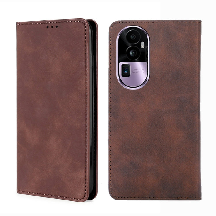 Custodia per telefono in pelle magnetica Skin Feel, For OPPO A1 5G, For OPPO Reno10 Pro+ 5G, For OPPO Reno10 Pro 5G China, For OPPO Reno10 5G China