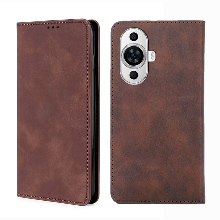 Custodia per telefono in pelle magnetica Skin Feel, For Huawei nova 11 4G