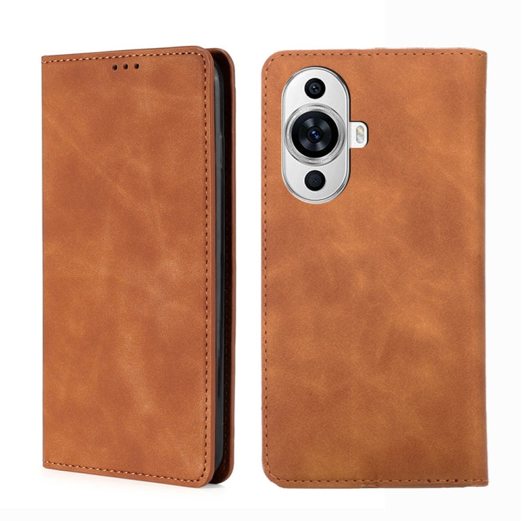 Custodia per telefono in pelle magnetica Skin Feel, For Huawei nova 11 4G