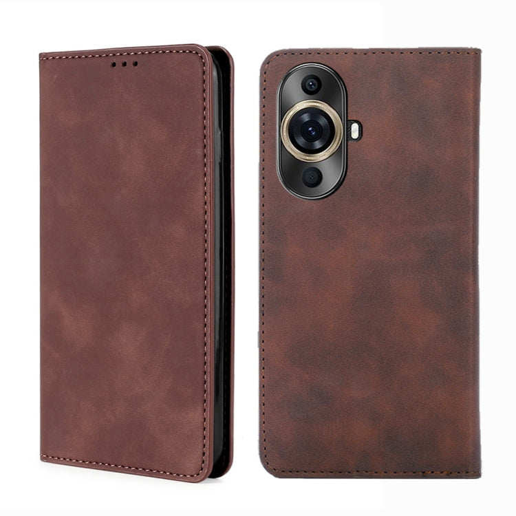 Custodia per telefono in pelle magnetica Skin Feel, For Huawei Mate 60, For Huawei Enjoy 60 Pro / nova 11i, For Huawi Enjoy 60X, For Huawei nova 11 Pro 4G / 11 Ultra 4G