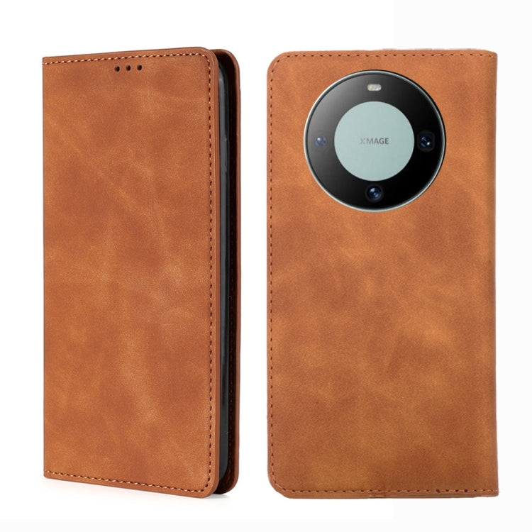 Custodia per telefono in pelle magnetica Skin Feel, For Huawei Mate 60, For Huawei Enjoy 60 Pro / nova 11i, For Huawi Enjoy 60X, For Huawei nova 11 Pro 4G / 11 Ultra 4G