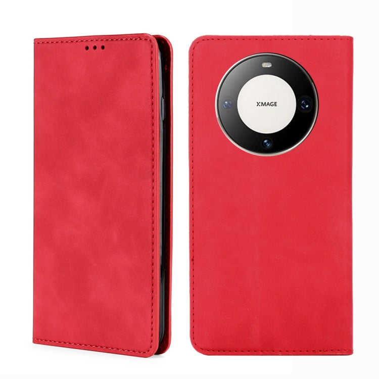 Custodia per telefono in pelle magnetica Skin Feel, For Huawei nova 12i 4G, For Huawei Pura 70, For Huawei nova 12 5G, For Huawei Mate 60 Pro / Pro+