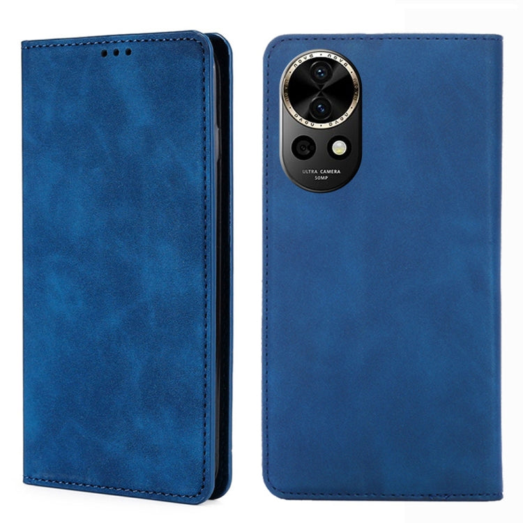 Custodia per telefono in pelle magnetica Skin Feel, For Huawei nova 12i 4G, For Huawei Pura 70, For Huawei nova 12 5G, For Huawei Mate 60 Pro / Pro+
