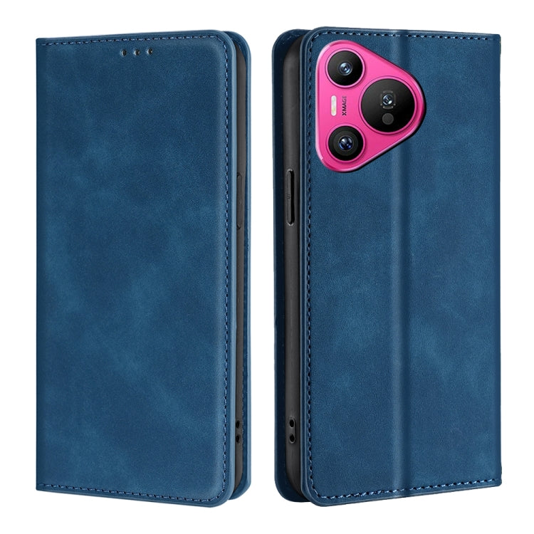 Custodia per telefono in pelle magnetica Skin Feel, For Huawei nova 12i 4G, For Huawei Pura 70, For Huawei nova 12 5G, For Huawei Mate 60 Pro / Pro+