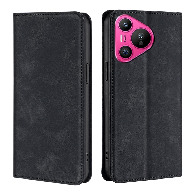 Custodia per telefono in pelle magnetica Skin Feel, For Huawei nova 12i 4G, For Huawei Pura 70, For Huawei nova 12 5G, For Huawei Mate 60 Pro / Pro+