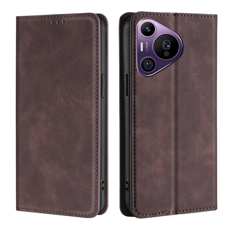 Custodia per telefono in pelle magnetica Skin Feel, For Huawei nova 14 Pro 5G, For Huawei nova 14 5G, For Huawei Pura 70 Pro / Pro+, For Huawei Pura 70 Ultra