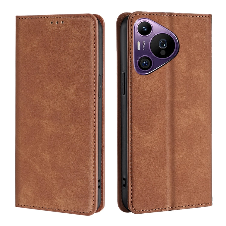 Custodia per telefono in pelle magnetica Skin Feel, For Huawei nova 14 Pro 5G, For Huawei nova 14 5G, For Huawei Pura 70 Pro / Pro+, For Huawei Pura 70 Ultra