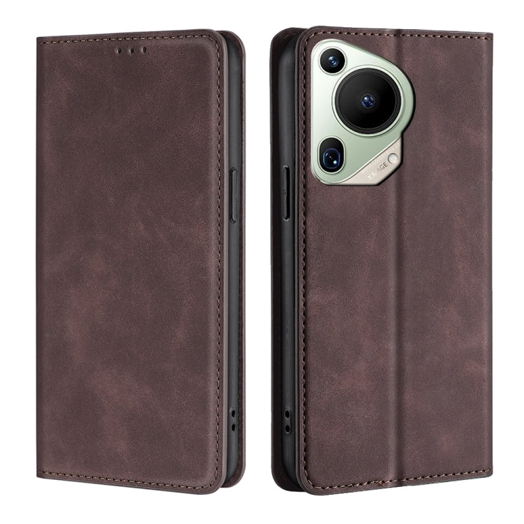 Custodia per telefono in pelle magnetica Skin Feel, For Huawei nova 14 Pro 5G, For Huawei nova 14 5G, For Huawei Pura 70 Pro / Pro+, For Huawei Pura 70 Ultra