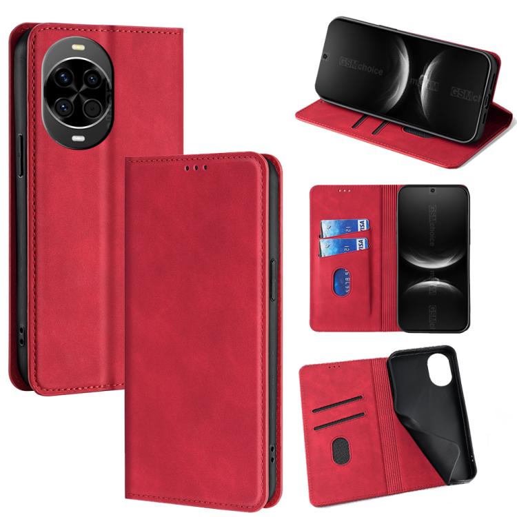 Custodia per telefono in pelle magnetica Skin Feel, For Huawei nova 14 Pro 5G, For Huawei nova 14 5G, For Huawei Pura 70 Pro / Pro+, For Huawei Pura 70 Ultra
