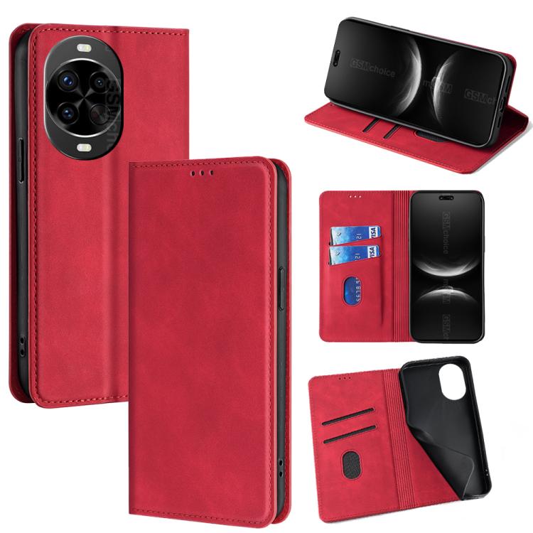Custodia per telefono in pelle magnetica Skin Feel, For Huawei nova 14 Pro 5G, For Huawei nova 14 5G, For Huawei Pura 70 Pro / Pro+, For Huawei Pura 70 Ultra