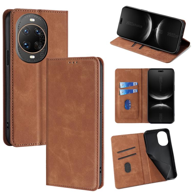 Custodia per telefono in pelle magnetica Skin Feel, For Huawei nova 15, For Huawei Mate 80 Pro Max 5G, For Huawei Mate 80 5G, For Huawei nova 14 Ultra 5G