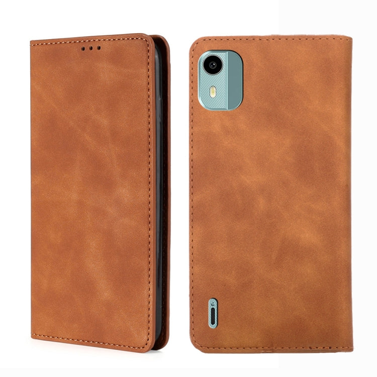 Custodia per telefono in pelle magnetica Skin Feel, For Nokia C12, For Nokia G42 5G, For Nokia C22, For Nokia C32