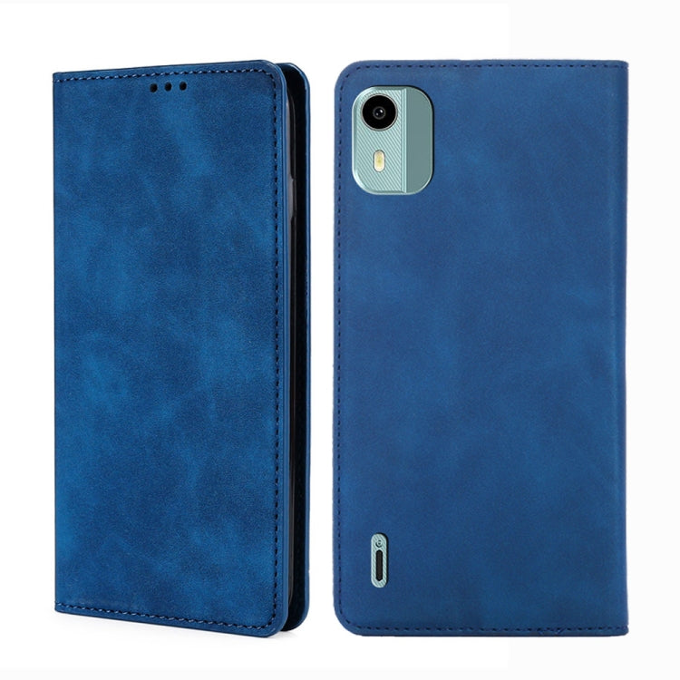 Custodia per telefono in pelle magnetica Skin Feel, For Nokia C12, For Nokia G42 5G, For Nokia C22, For Nokia C32