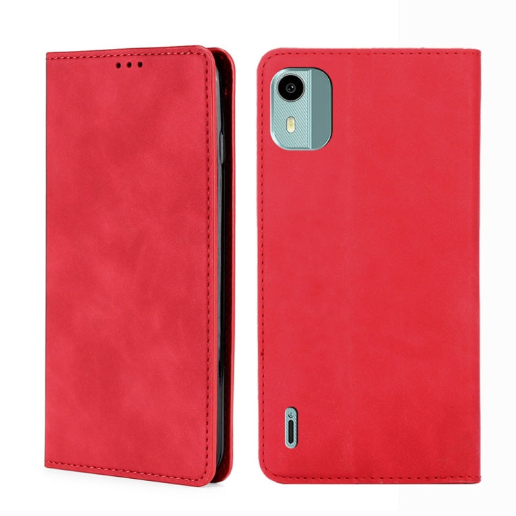 Custodia per telefono in pelle magnetica Skin Feel, For Nokia C12, For Nokia G42 5G, For Nokia C22, For Nokia C32