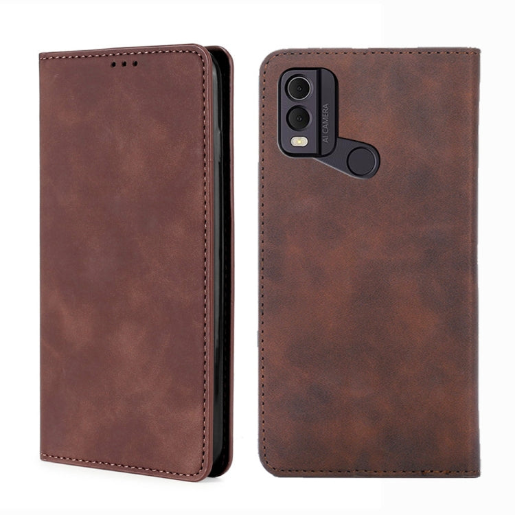 Custodia per telefono in pelle magnetica Skin Feel, For Nokia C12, For Nokia G42 5G, For Nokia C22, For Nokia C32