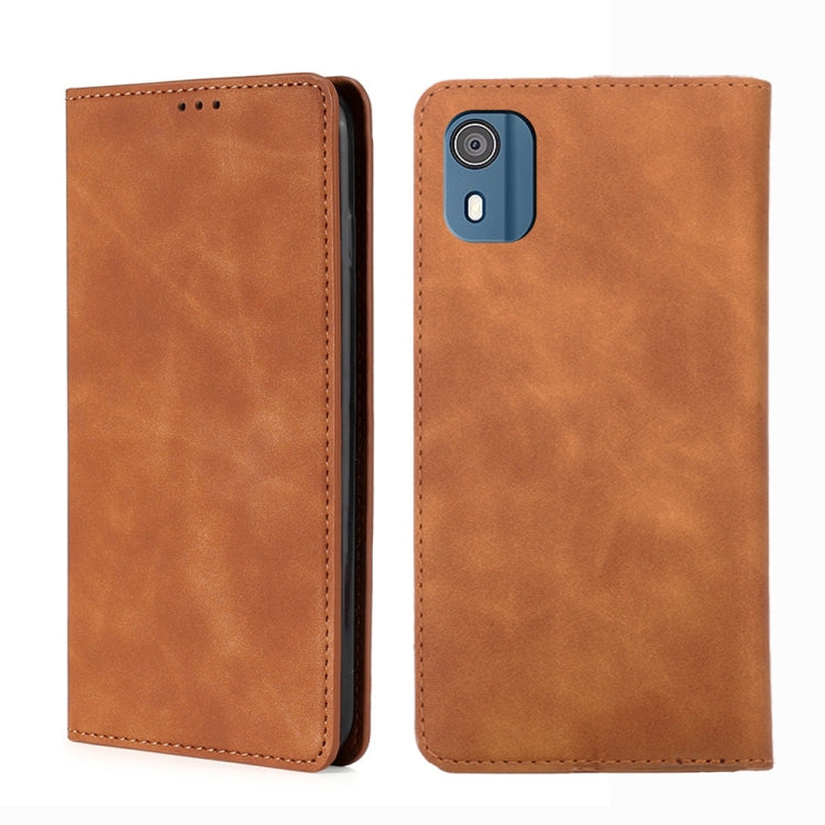 Custodia per telefono in pelle magnetica Skin Feel, For Nokia G11 Plus, For Nokia C300 4G US Version, For Nokia C110 4G, For Nokia C02 TA-1522