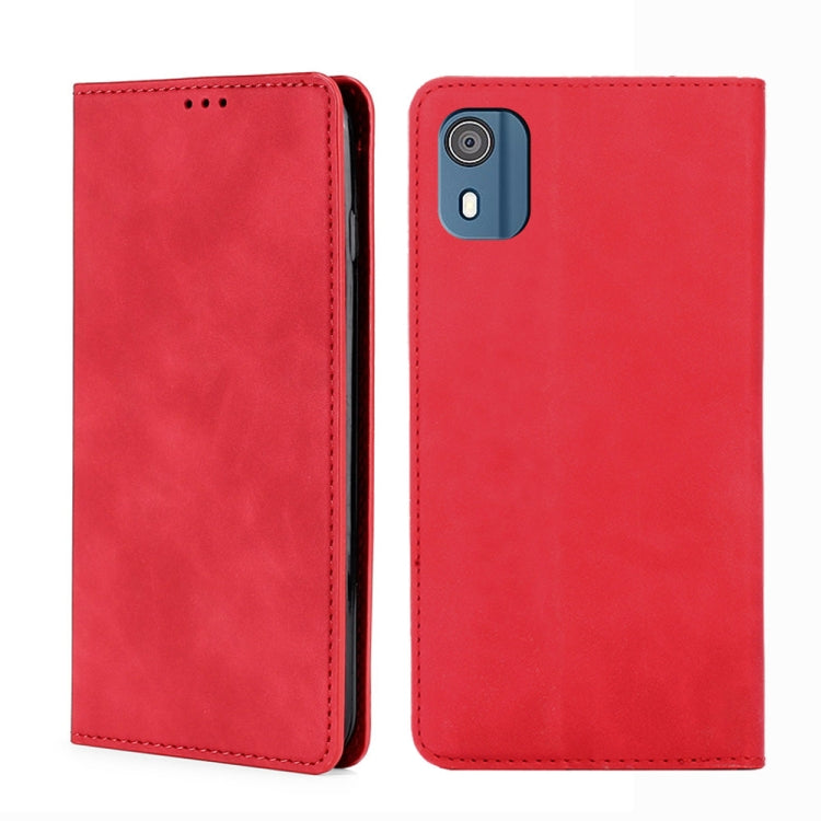 Custodia per telefono in pelle magnetica Skin Feel, For Nokia G11 Plus, For Nokia C300 4G US Version, For Nokia C110 4G, For Nokia C02 TA-1522