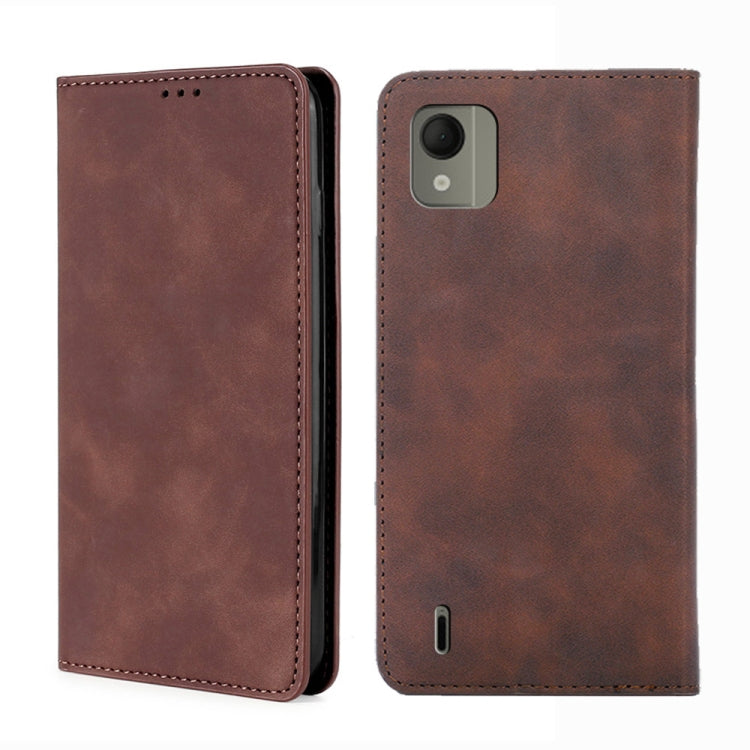 Custodia per telefono in pelle magnetica Skin Feel, For Nokia G11 Plus, For Nokia C300 4G US Version, For Nokia C110 4G, For Nokia C02 TA-1522