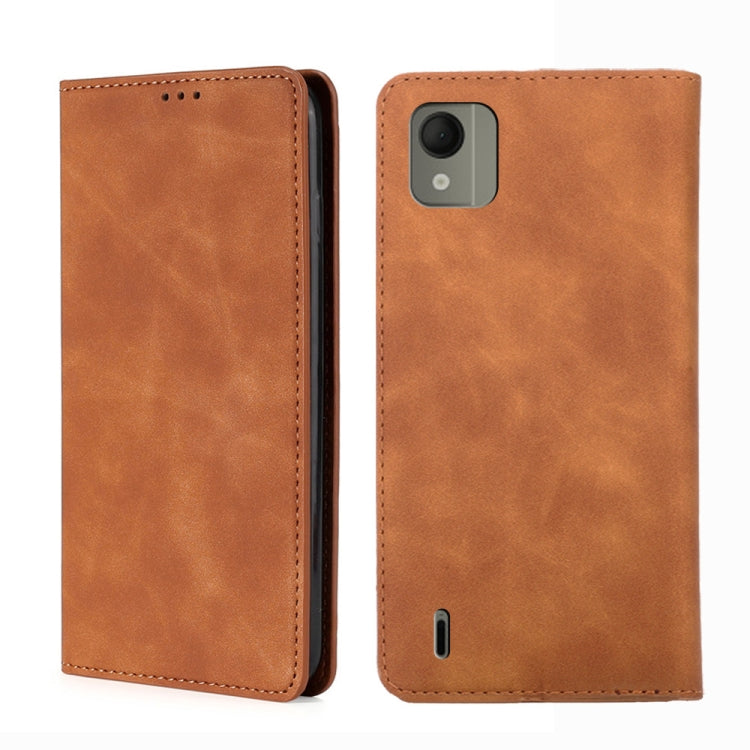 Custodia per telefono in pelle magnetica Skin Feel, For Nokia G11 Plus, For Nokia C300 4G US Version, For Nokia C110 4G, For Nokia C02 TA-1522