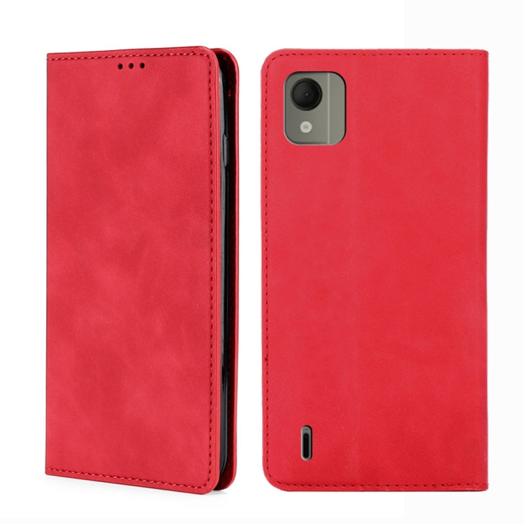 Custodia per telefono in pelle magnetica Skin Feel, For Nokia G11 Plus, For Nokia C300 4G US Version, For Nokia C110 4G, For Nokia C02 TA-1522