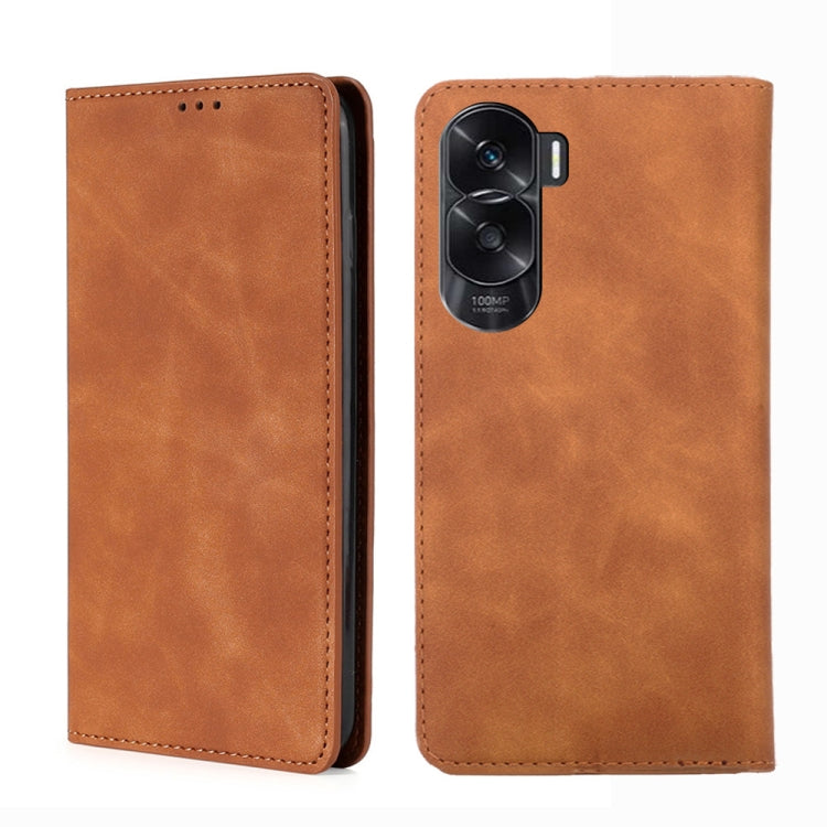 Custodia per telefono in pelle magnetica Skin Feel, For Honor X50i 5G / 9 Lite