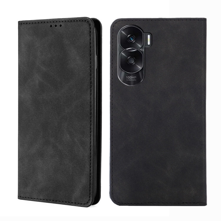 Custodia per telefono in pelle magnetica Skin Feel, For Honor X50i 5G / 9 Lite