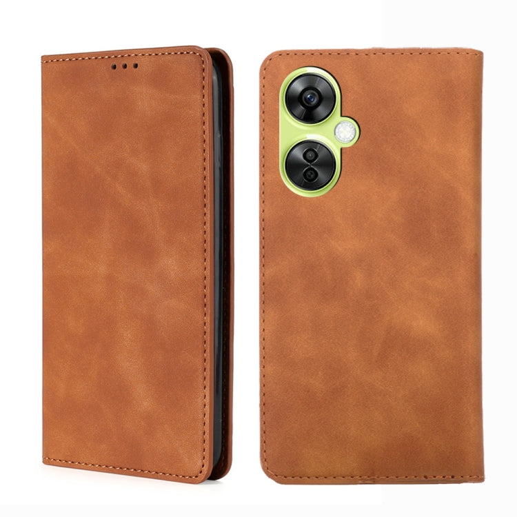 Custodia per telefono in pelle magnetica Skin Feel, For OnePlus Nord CE 3 Lite 5G
