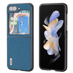 Custodia in vera pelle Litchi per Samsung Galaxy Z Flip6