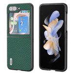 Custodia in vera pelle Litchi per Samsung Galaxy Z Flip6