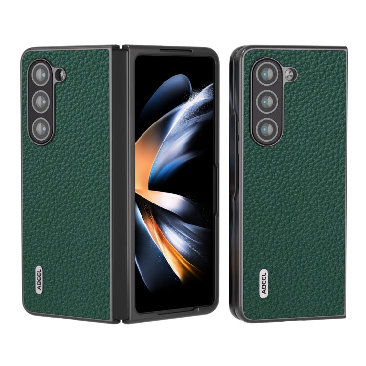 Custodia in vera pelle Litchi per Samsung Galaxy Z Flip6