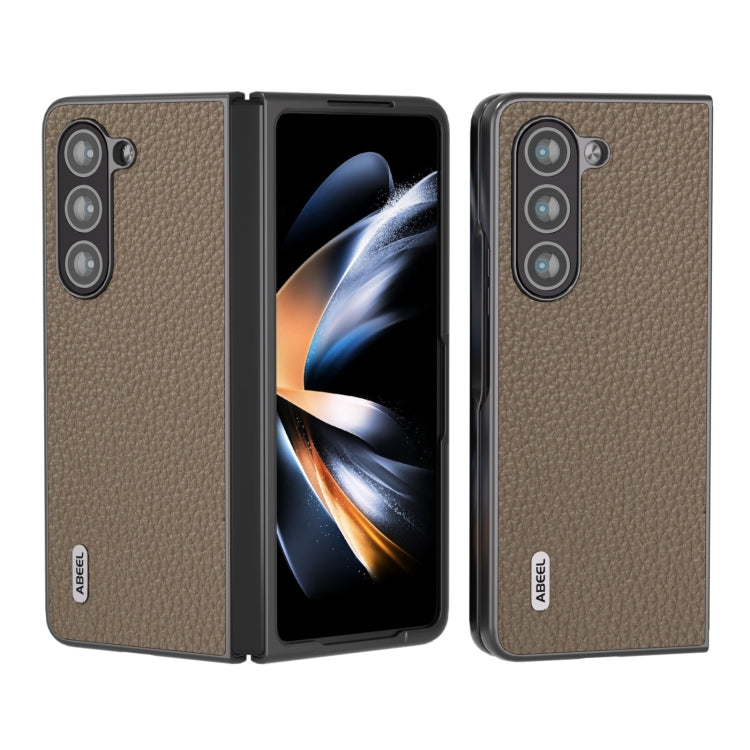 Custodia in vera pelle Litchi per Samsung Galaxy Z Flip6