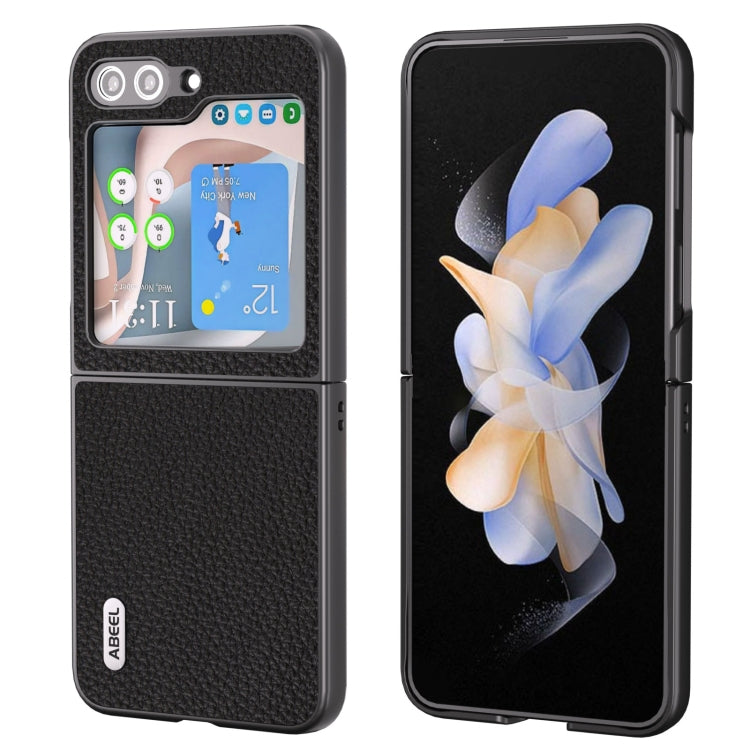 Custodia in vera pelle Litchi per Samsung Galaxy Z Flip6